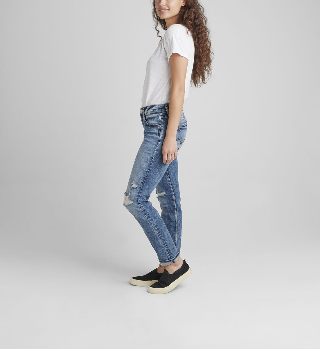 Silver jeans boyfriend sales cut