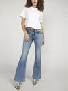 Suki Mid Rise Flare Leg Jeans, Indigo, hi-res image number 4