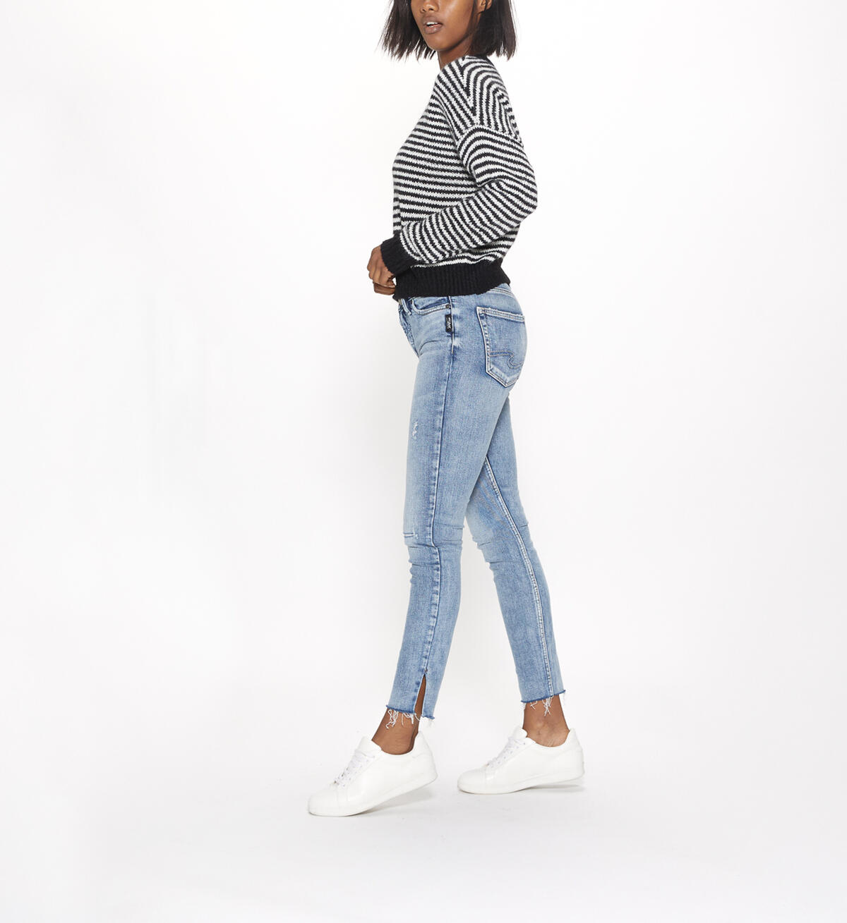 Mazy Slit Hem Ankle Skinny, , hi-res image number 0