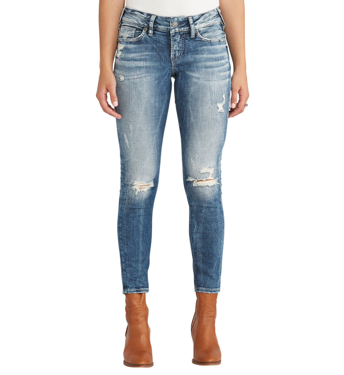 Silver jeans suki ankle sales slim