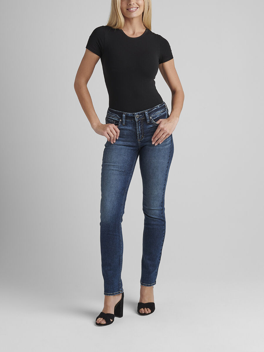 Suki Mid Rise Straight Leg Jeans 