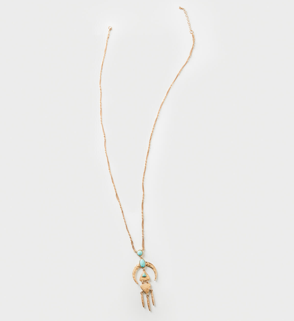 Gold-Tone Tribal Pendant Necklace, , hi-res image number 1