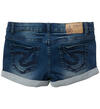 Lacy Knit Denim Shorts in Dark Wash (7-16), , hi-res image number 1