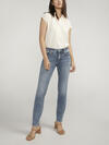 Elyse Mid Rise Straight Leg Jeans, , hi-res image number 0