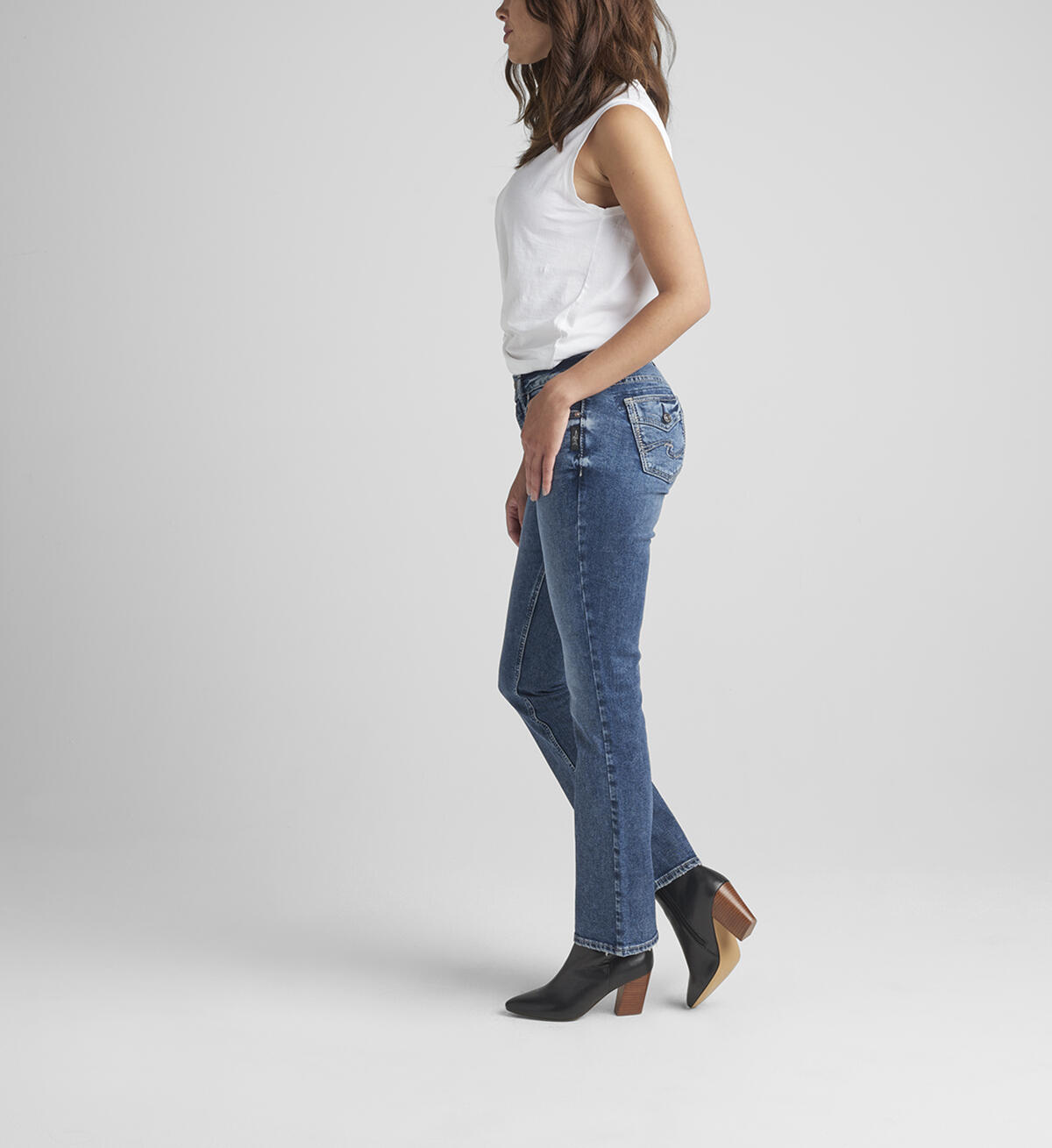Elyse Mid Rise Slim Bootcut Jeans, , hi-res image number 2