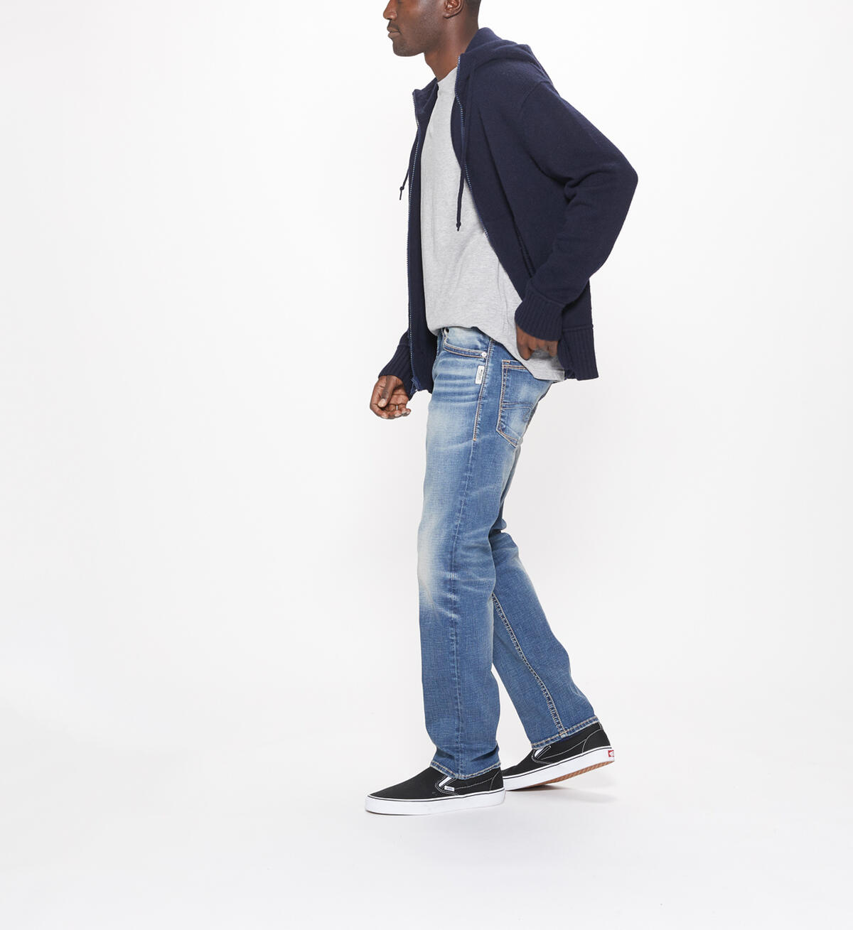 Eddie Tapered Mens Medium Wash, , hi-res image number 2