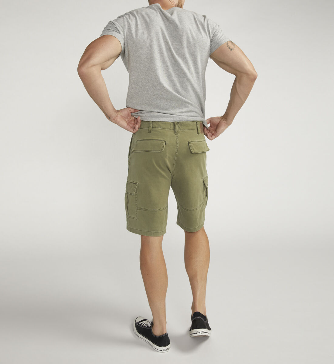 Mens silver jean shorts online
