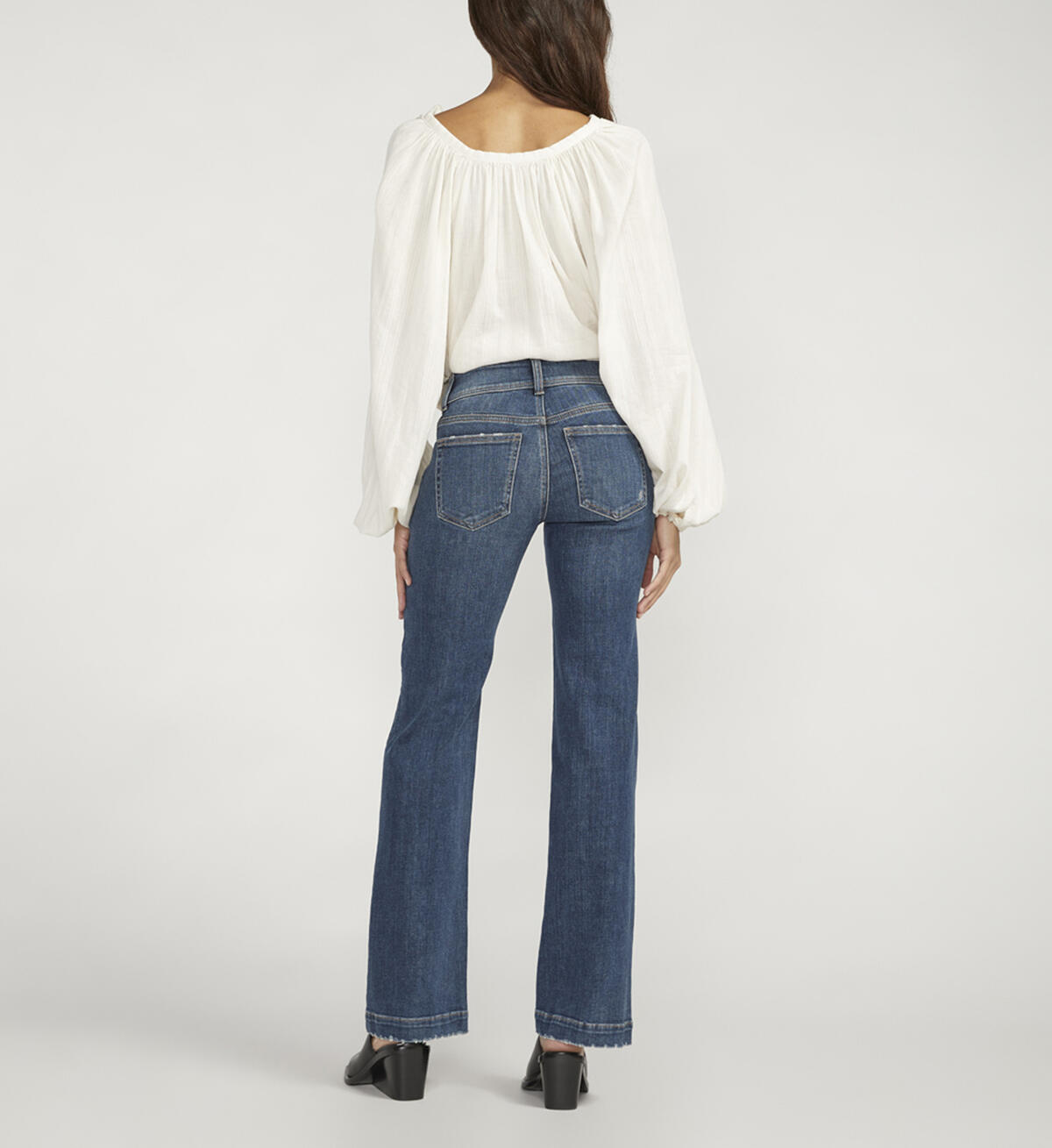 Suki Mid Rise Trouser Leg Jeans, Indigo, hi-res image number 1
