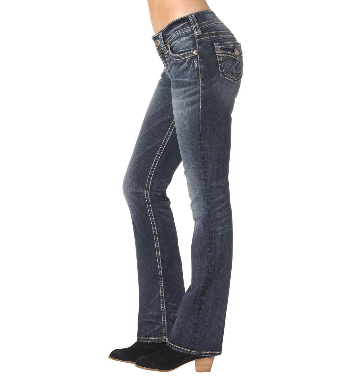 Suki Mid Slim Boot Dark Wash, , hi-res image number 2