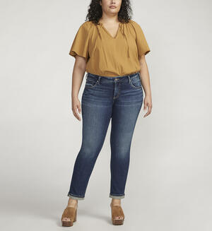 Girlfriend Mid Rise Slim Leg Jeans Plus Size