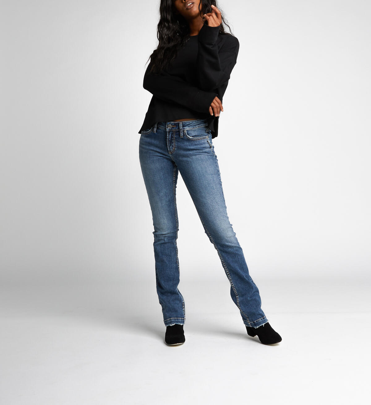 Elyse Slim Boot Mid Dark Wash, , hi-res image number 0