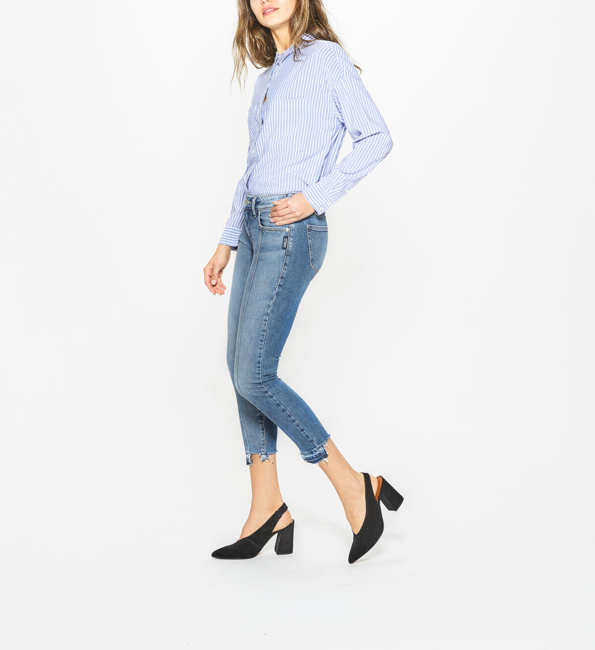 Aiko Skinny Mid Rise Medium Wash, , hi-res image number 2