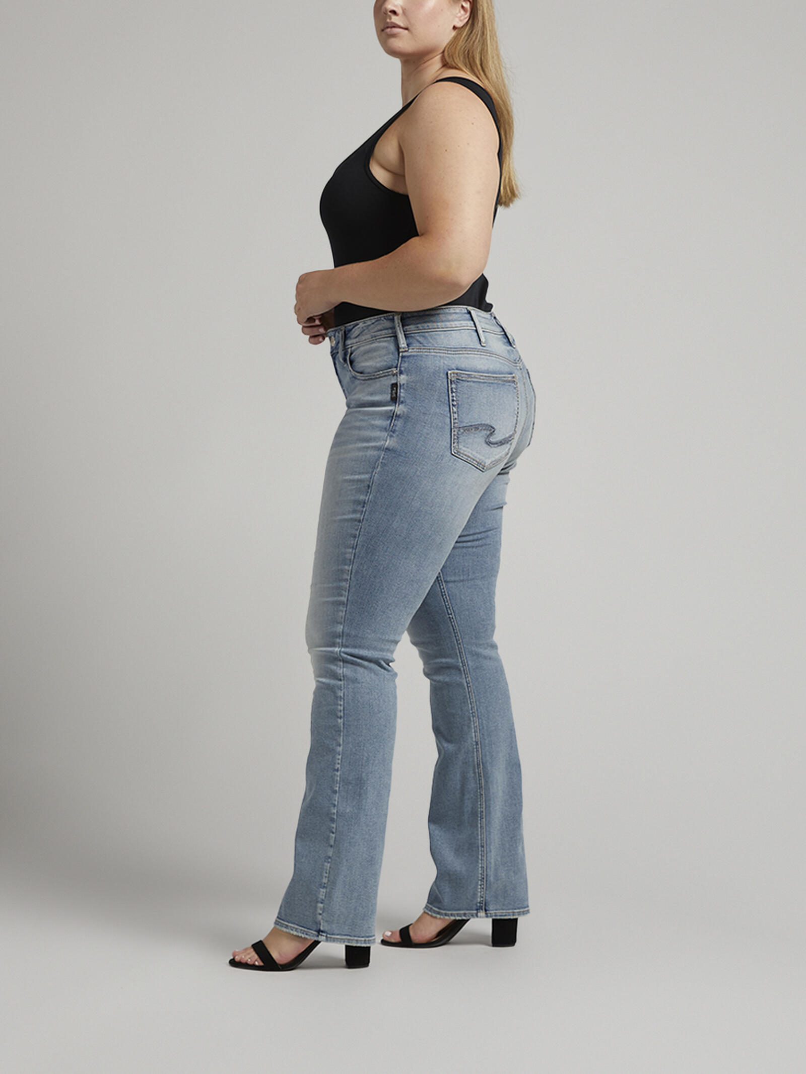 Suki Mid Rise Slim Bootcut Jeans Plus Size