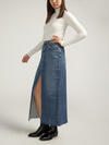 Front-Slit Maxi Jean Skirt, , hi-res image number 2