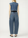 Cropped Denim Vest image number 1
