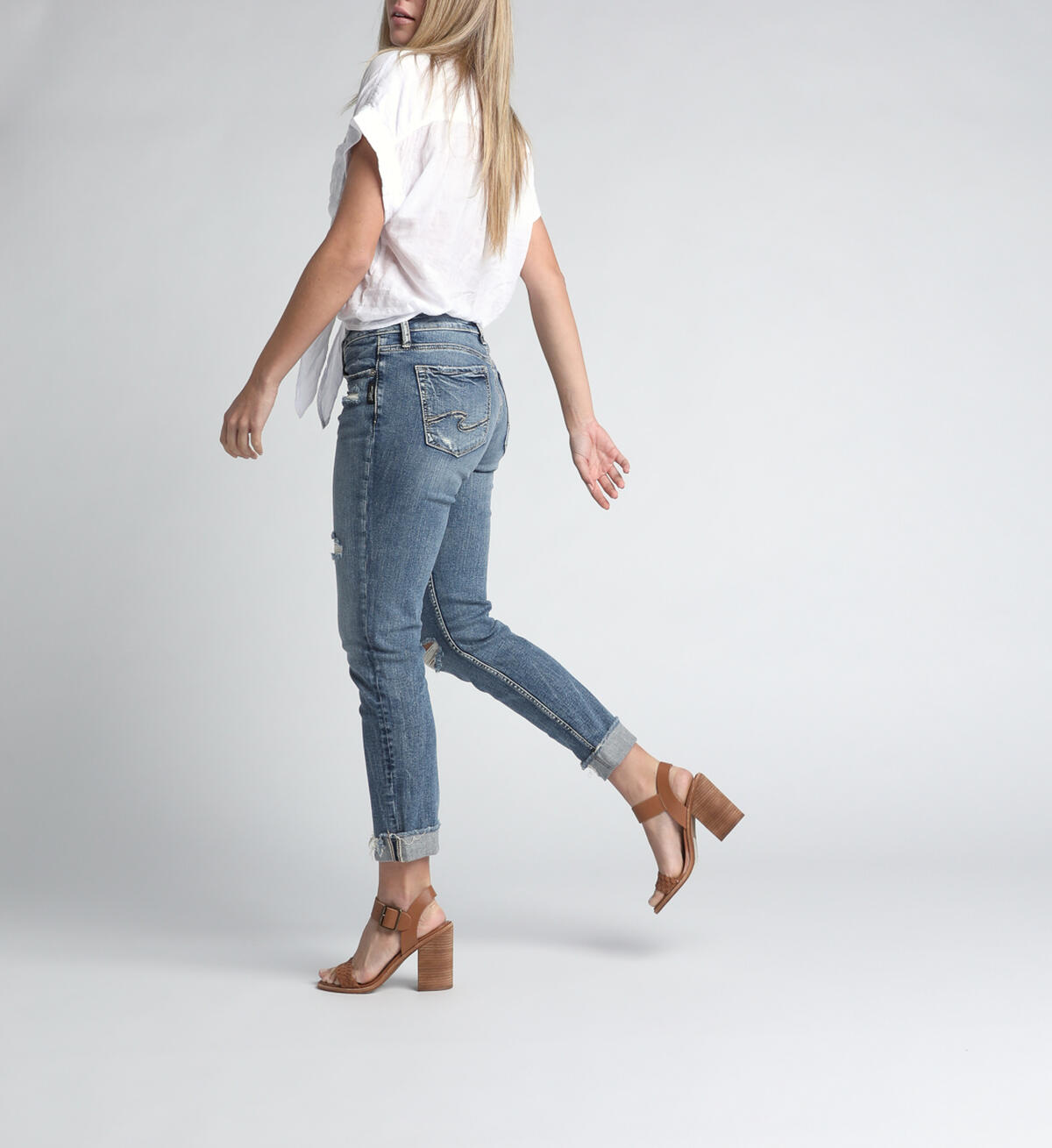 Elyse Mid Rise Ankle Slim Leg Jeans, , hi-res image number 2