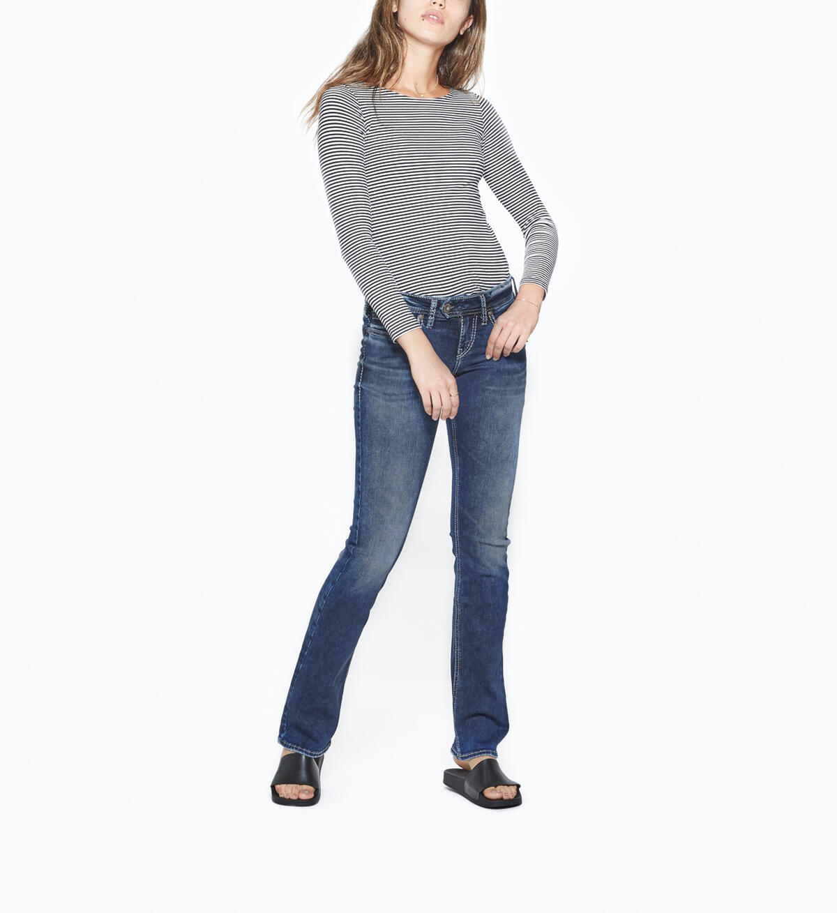 Tuesday Slim Boot Dark Wash, , hi-res image number 0