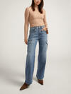 High Rise Wide Leg Cargo Jeans, , hi-res image number 0