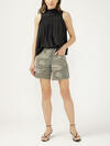 Suki Mid Rise Camo Long Shorts image number 0