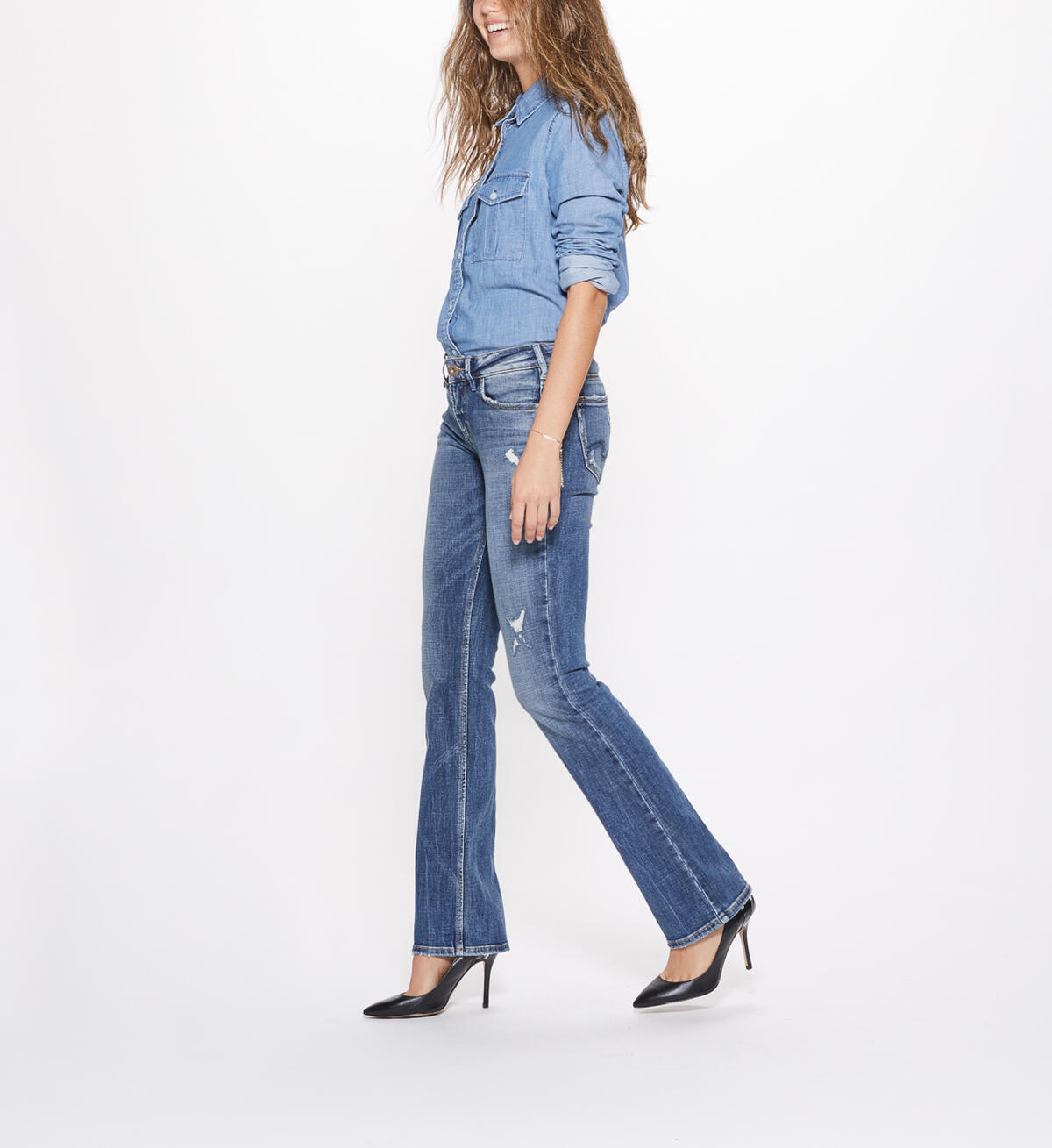 Suki Slim Boot Mid Rise Medium Wash Final Sale, , hi-res image number 2