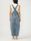Denim Barrel Leg Overalls image number 1