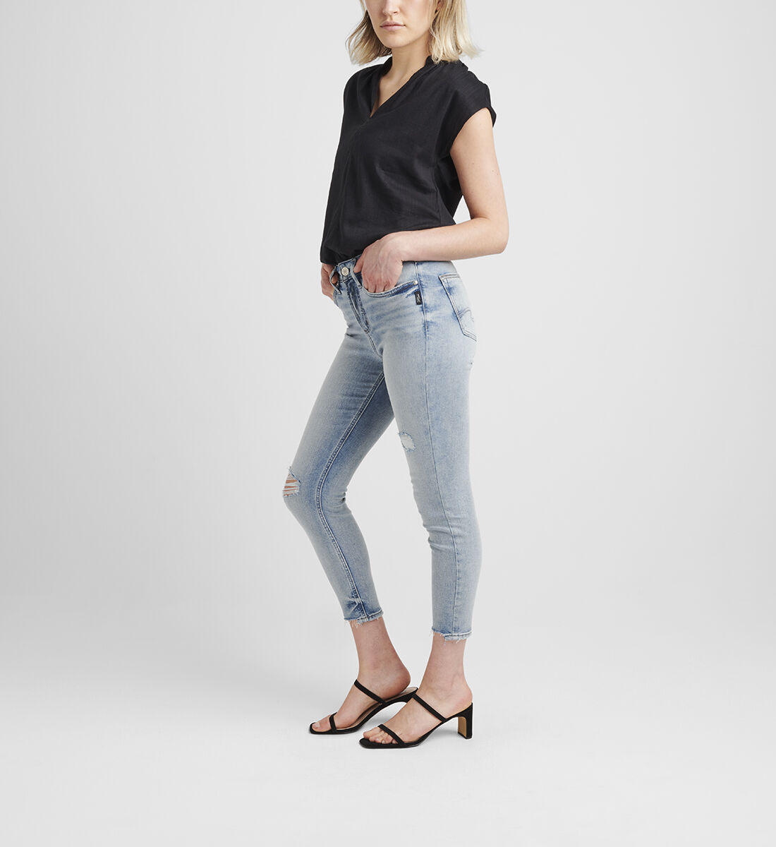 Silver avery hotsell skinny crop