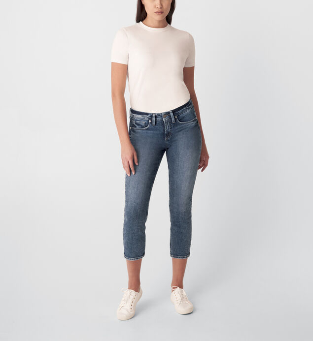 Suki Mid Rise Straight Crop Jeans