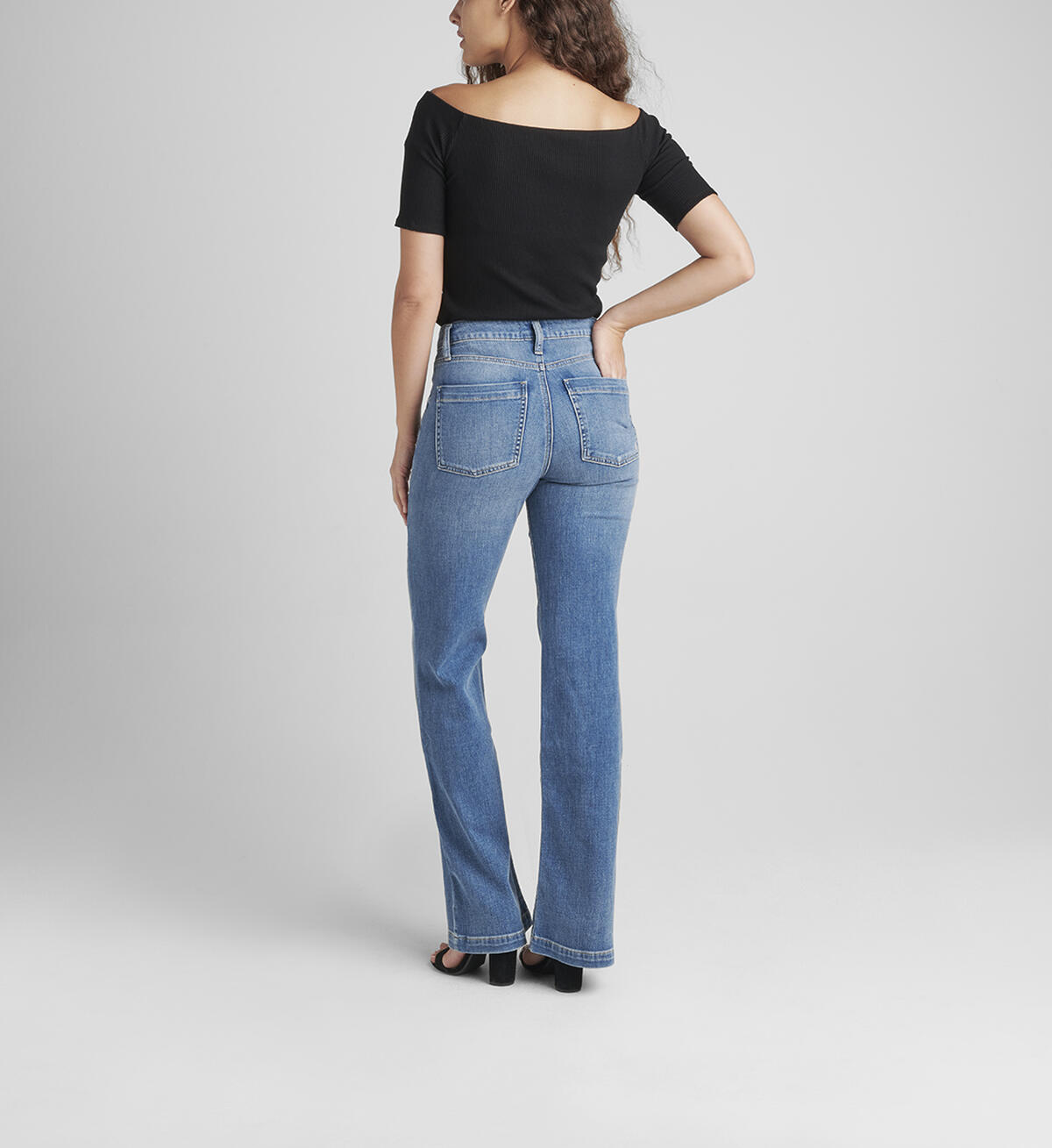 Avery High Rise Trouser Leg Jeans, , hi-res image number 1