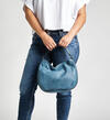 Textured Hobo Crossbody Bag, Blue, hi-res image number 5