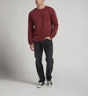 Mens Crewneck Sweatshirt, Burgundy, hi-res image number 0