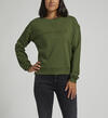 Womens Crewneck Sweatshirt, Olive, hi-res image number 2
