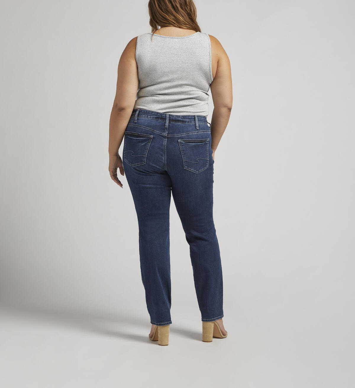 Suki Mid Rise Straight Leg Jeans Plus Size, Indigo, hi-res image number 1