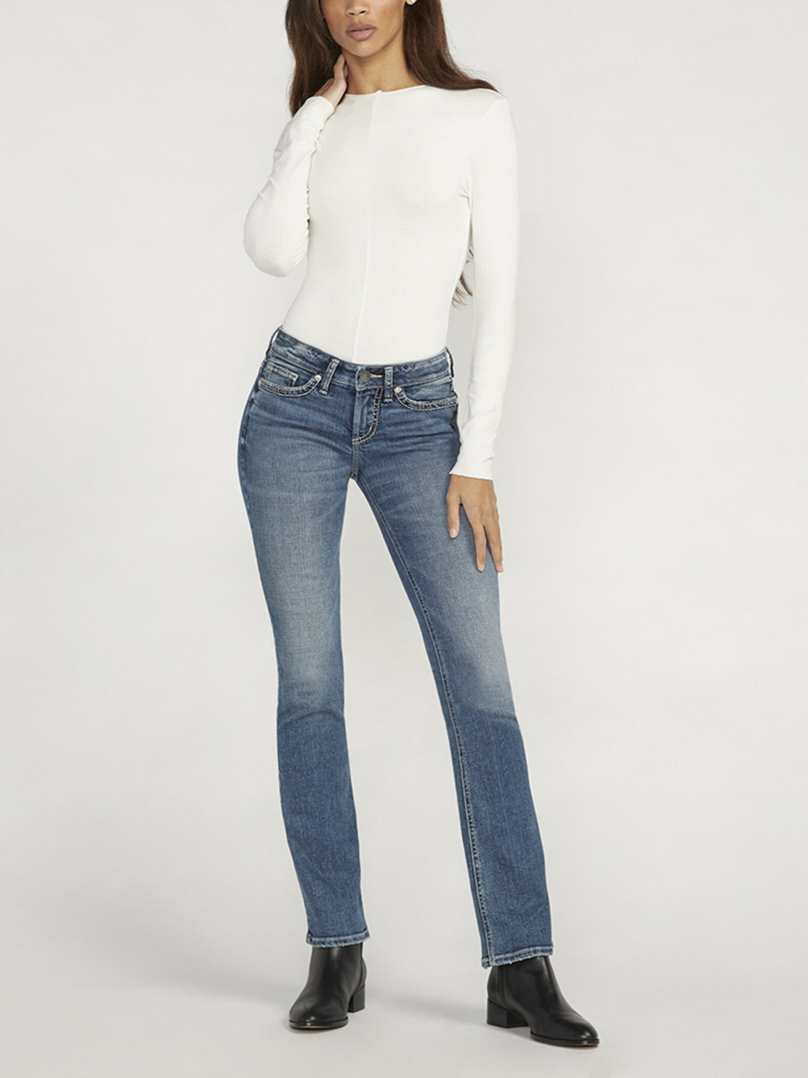 Buy Tuesday Low Rise Slim Bootcut Jeans for USD 88.00 Silver Jeans US New