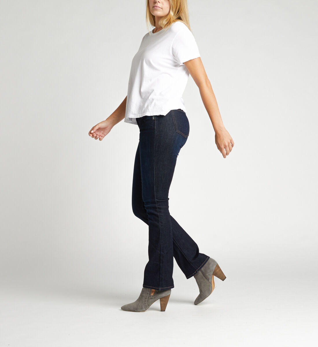 Elyse Mid Rise Slim Bootcut Jeans Side