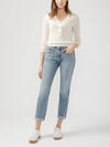 Boyfriend Mid Rise Slim Leg Luxe Stretch Jeans, , hi-res image number 0