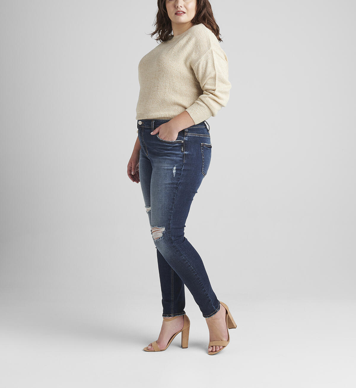 Suki Mid Rise Skinny Jeans Plus Size, , hi-res image number 2