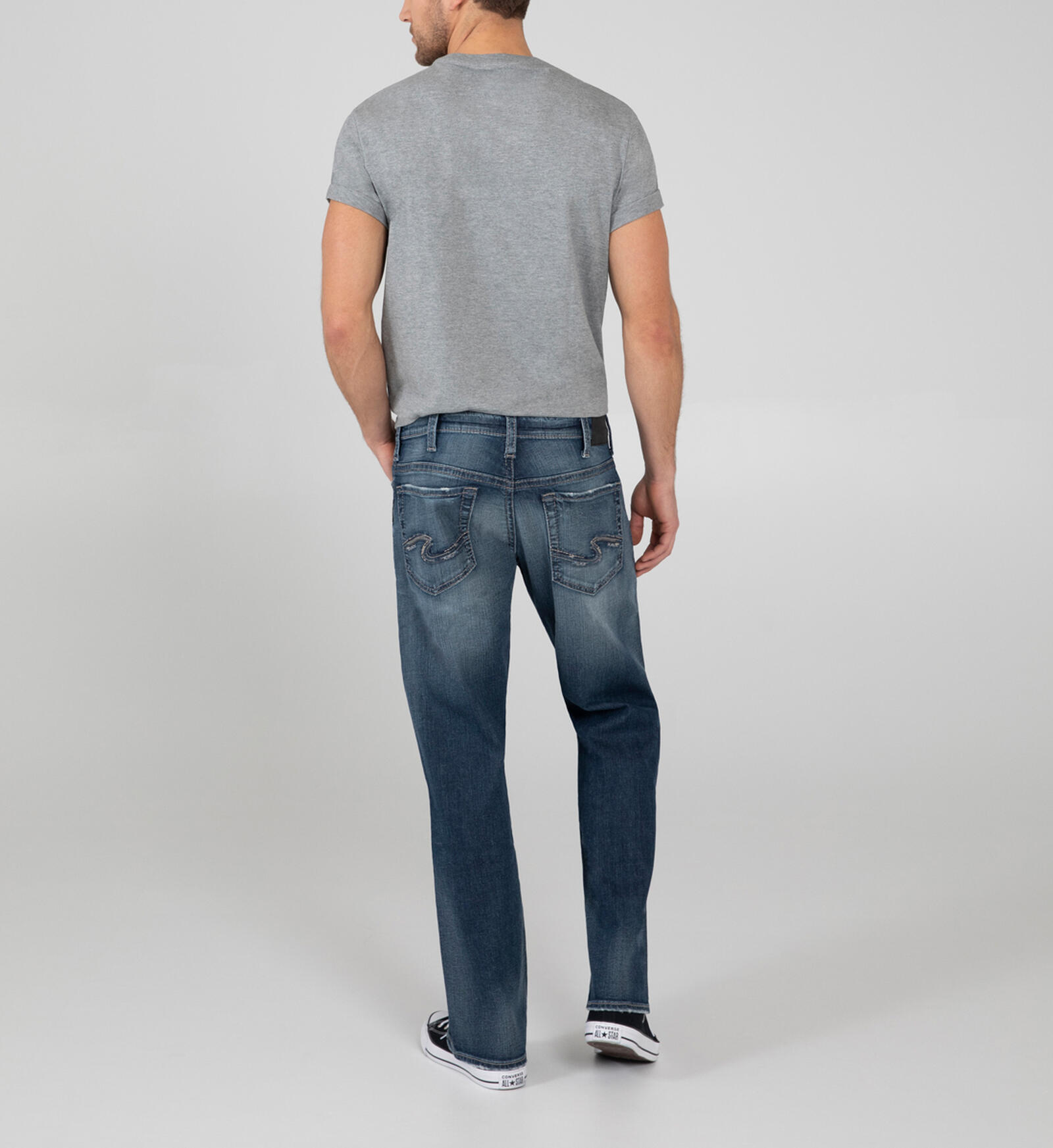 straight leg loose fit jeans