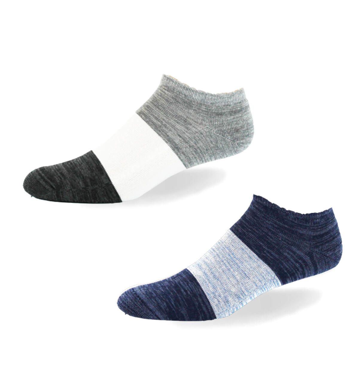 Color-Blocked Ankle Socks, Charcoal, hi-res image number 0}