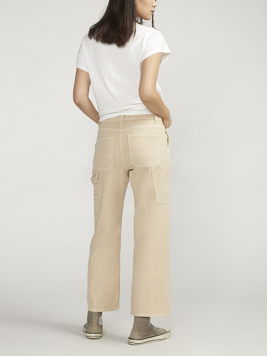【2plan】Sweet washing three-quarter carpender pants 2plan】Sweet washing three-quarter carpender pants