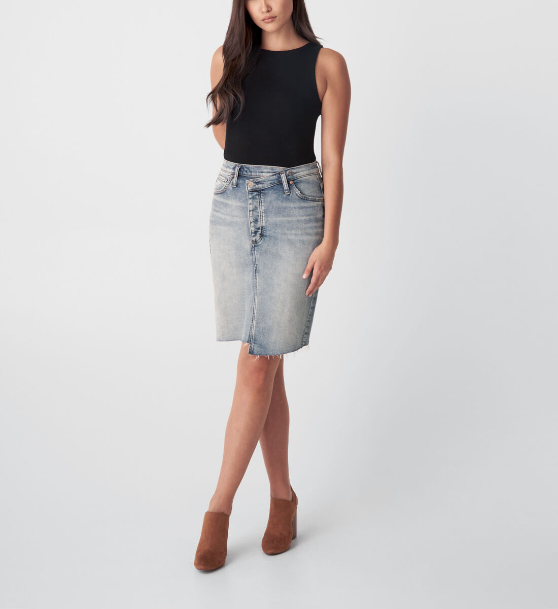 Silver brand deals jean skirt