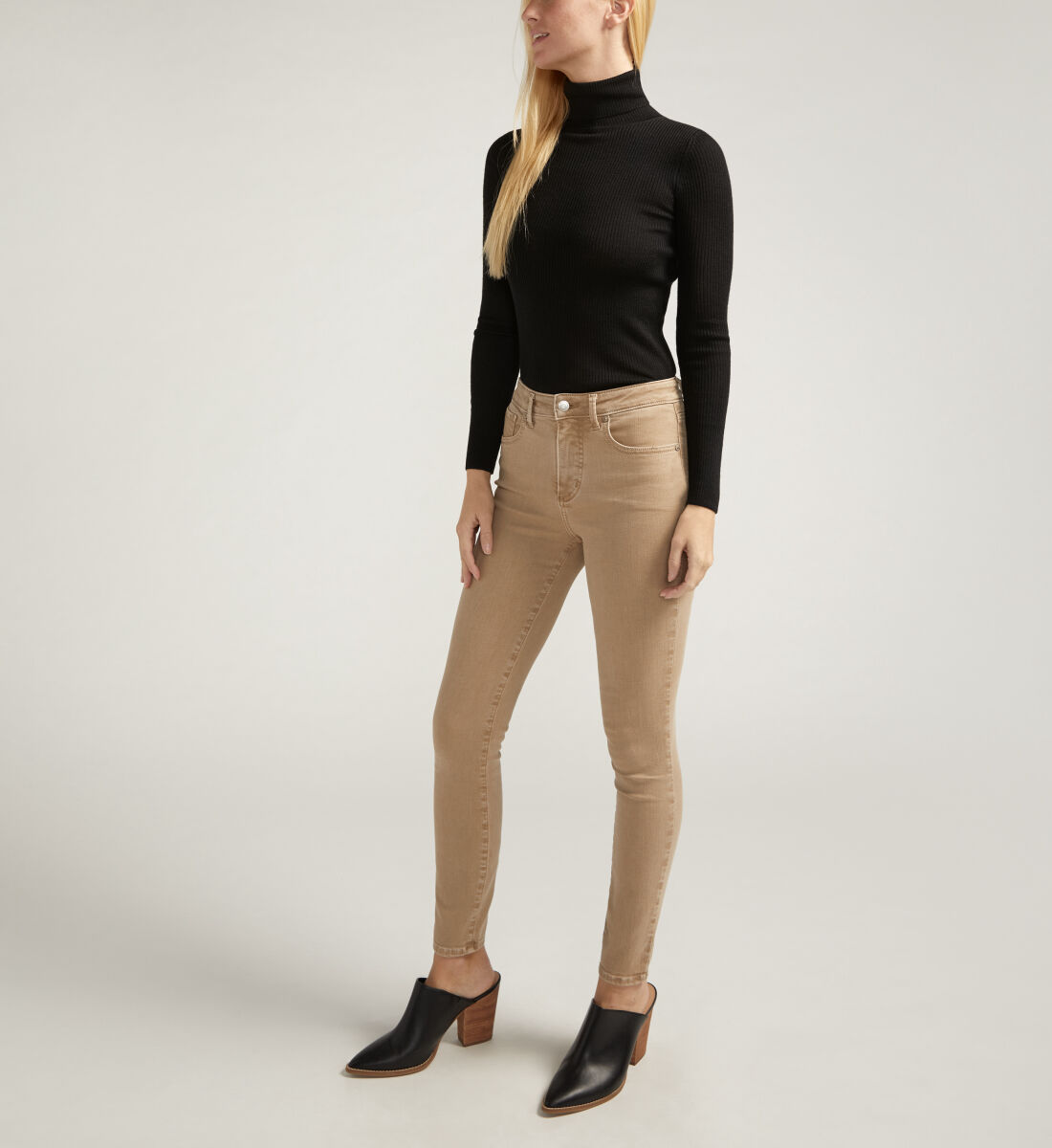 High rise khaki jeans online