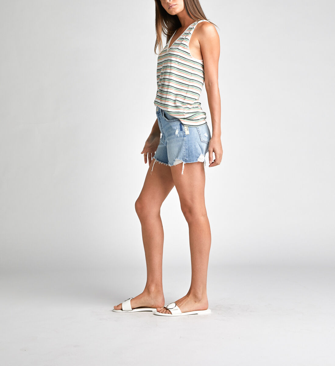 Buy Frisco High Rise Vintage Shorts for USD 59.00 Silver Jeans