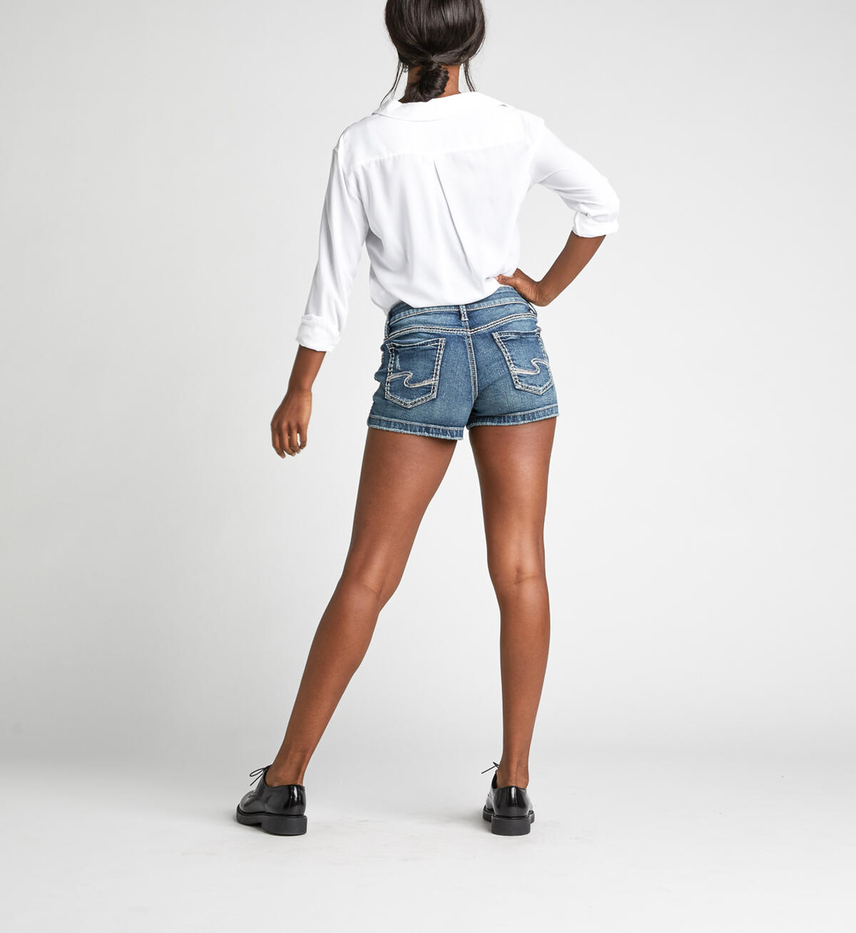 Elyse Mid Rise Short, Indigo, hi-res image number 1