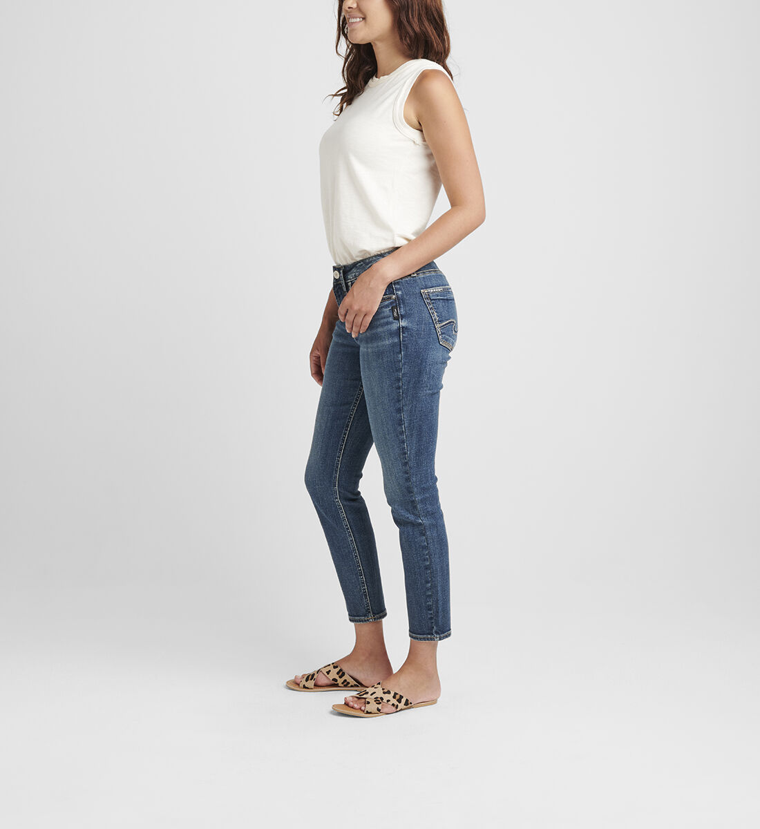 Suki Mid Rise Skinny Crop Jeans Side