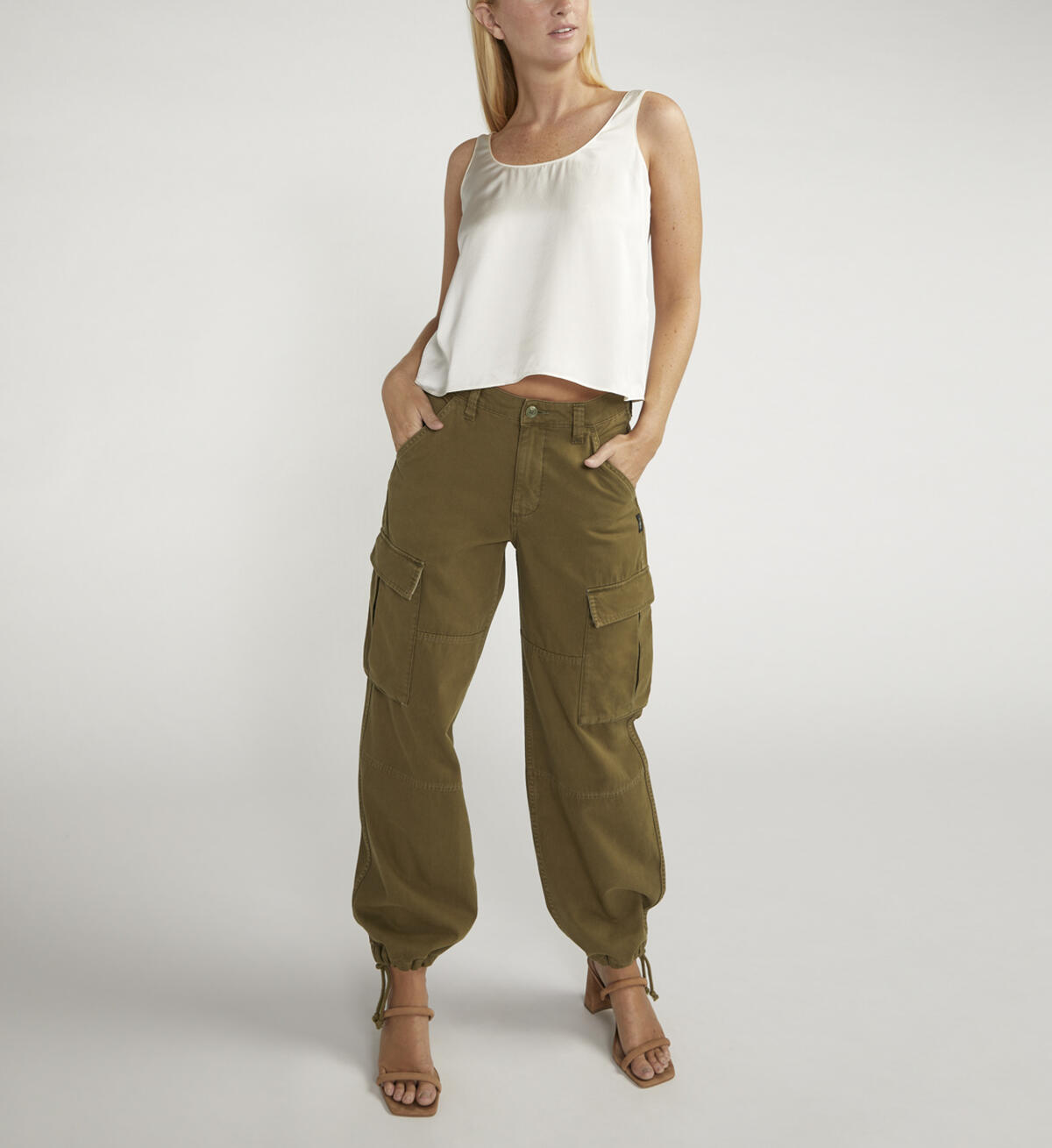 Relaxed Fit Cargo Pant, Military Green, hi-res image number 0