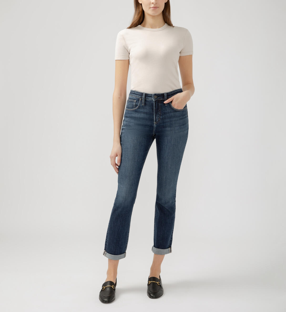 Beau High Rise Slim Leg Luxe Stretch Jeans, , hi-res image number 0