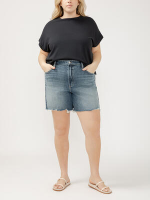 Highly Desirable High Rise Long Shorts Plus Size