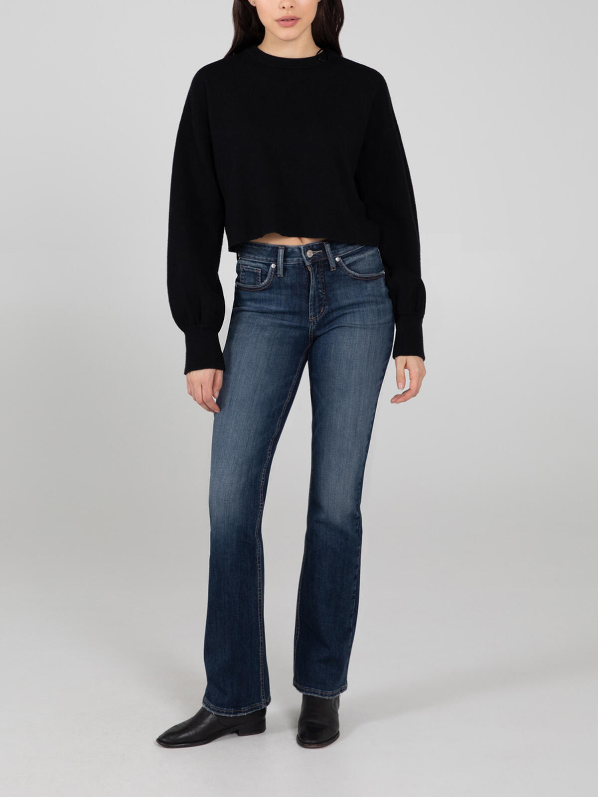 Avery High Rise Slim Bootcut Jeans image number 0
