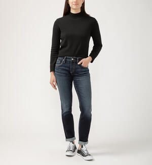 Boyfriend Mid Rise Slim Leg Jeans