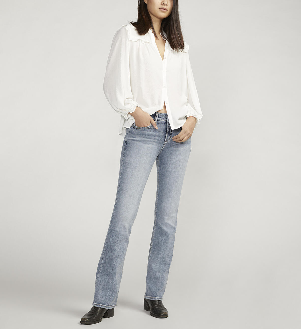 Suki Mid Rise Slim Bootcut Jeans, , hi-res image number 0